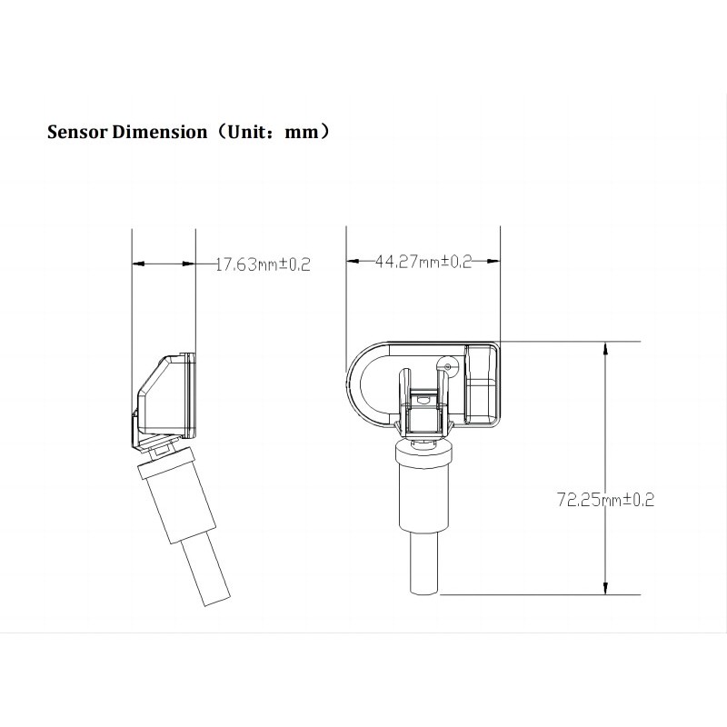 4pcs Internal Valve Stem Sensors Bluetooth Wireless Tire Pressure Monitoring System Support iOS & Android Mobile Phone Direct Observation for car suv 