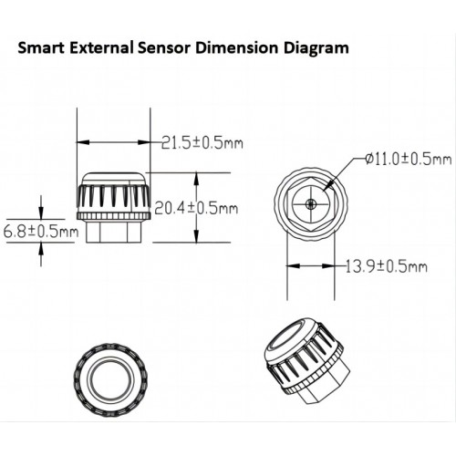 OTR Sensor 12V1 Large Bore RS232 TPMS Tire Pressure Kit For Heavy Apparatus Mining Industry Caterpillar Komatsu