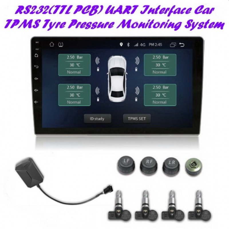 RS232(TTL Interface PCB) Car TPMS Tyre Pressure Monitoring System 