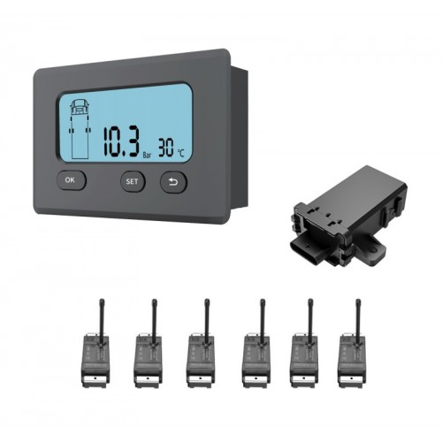 Embedded installation Display Receiver built-in a RS232 Interface bus truck trailer TPMS 