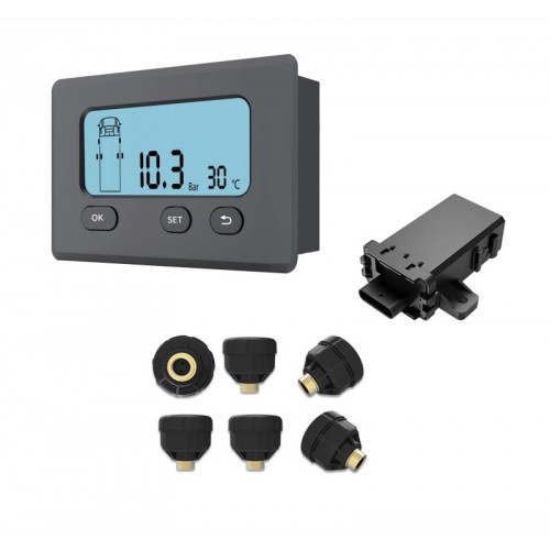 Embedded installation Display Receiver built-in a RS232 Interface bus truck trailer TPMS 