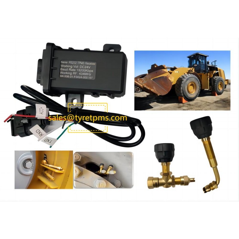 OTR Sensor RS232 Tyre Pressure TPMS  Kits For Heavy Apparatus Mining Industry Caterpillar Komatsu