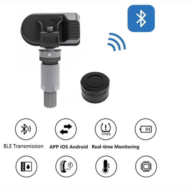 6-Wheel Vehicles TPMS Bluetooth BLE Sensor Tire Pressure Monitoring ...