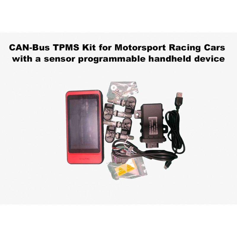 CANbus TPMS Kit with a programmable handtool for Motorsport Racing Cars 