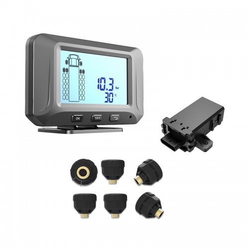 Display Receiving unit Bus Truck Trailer TPMS Kit support RS232 interface Telematics Integration