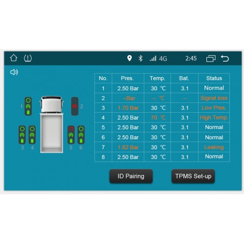 New Design New TPMS Solution for USB Plug and Play Android System Tire Pressure Monitoring System 