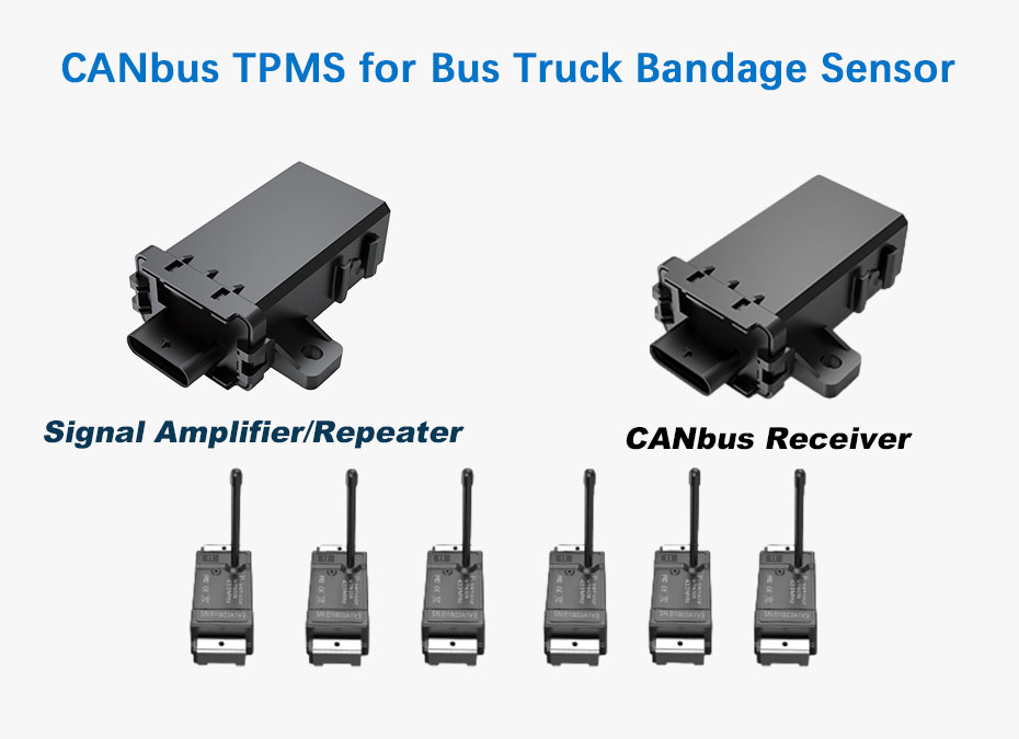 CANbus Platform Receiver Truck Bus TPMS Max Support 22 Tyres With Bandage Sensor